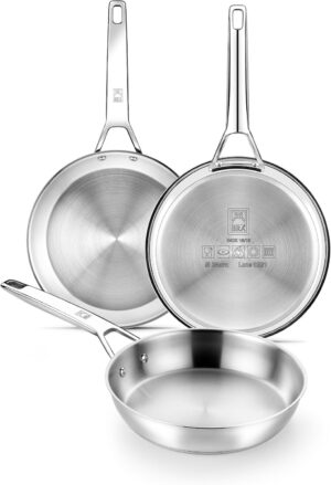Set de 3 Sartenes BRA Signature Acero Inox 18/10