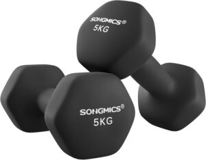 Mancuernas hexagonales SONGMICS (pack 2) con neopreno