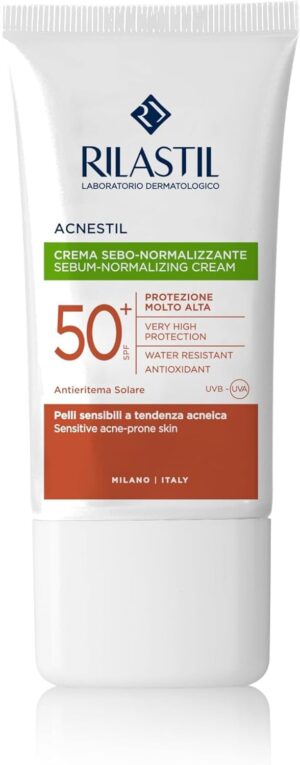 Rilastil Acnestil Sun SPF50+ — protector solar para piel grasa