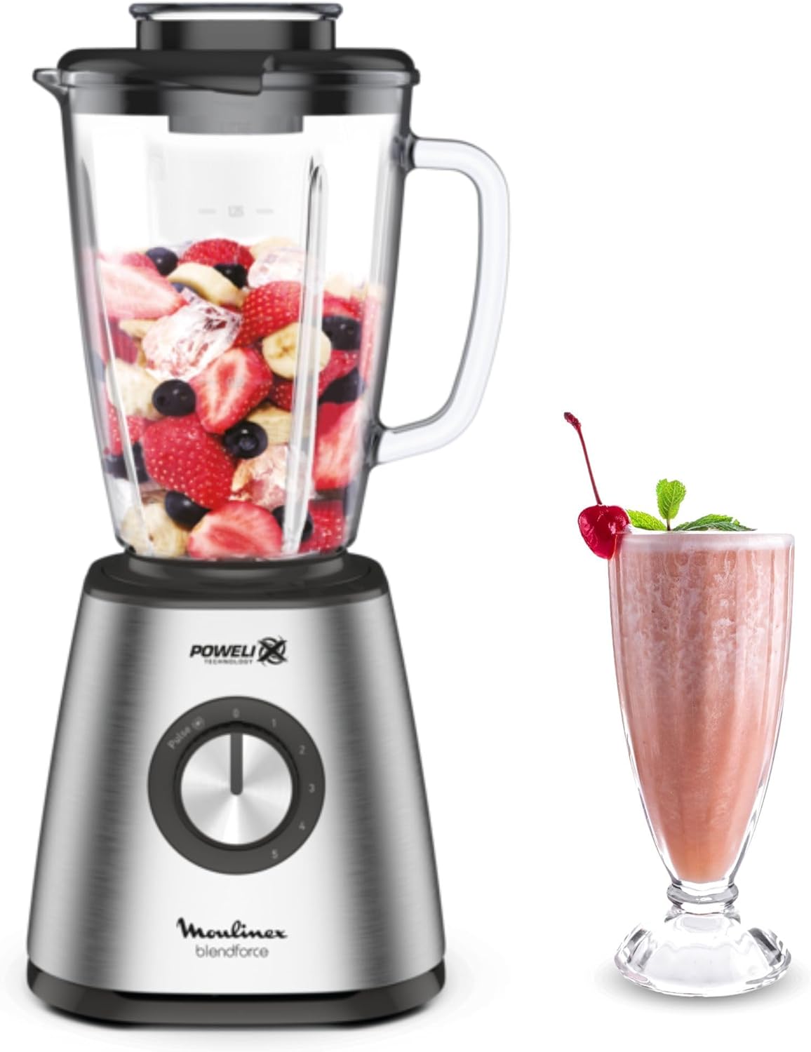 Moulinex Blendforce: batidora de vaso potente, 5 velocidades