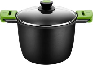 BRA Prior: olla alta con tapa de cristal, aluminio fundido