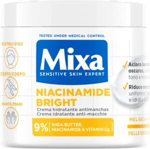 Mixa Crema Corporal Niacinamide Bright 400 ml — Aclara manchas e ilumina (piel sensible)