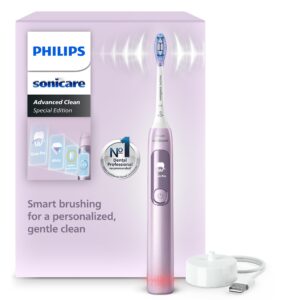 Philips Sonicare AdvancedClean Limited Edition, Cepillo de dientes electrico, sensor de presion, 5 modos, rosa, HX3792/12