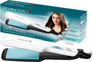 Remington Plancha de Pelo Shine Therapy, aceite de argán