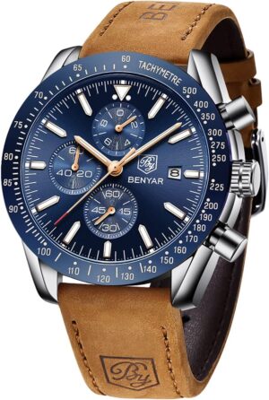 BENYAR Reloj Hombre Cronógrafo — acero, look elegante
