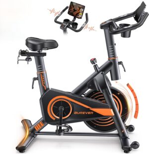 Burever Bicicleta Estática para Casa con App, Plegable