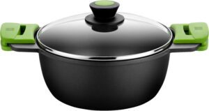 Cacerola alta BRA Prior 20 cm con tapa de cristal