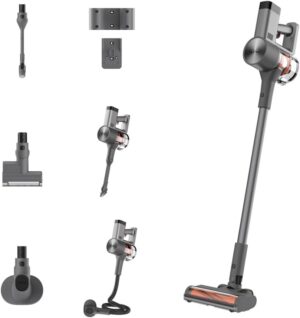 XIAOMI Aspiradora inalámbrica G20 MAX, succión 25kPa / 180AW, hasta 60 Minutos de autonomía, con filtración de alta eficiencia, con Pantalla LED, Ideal para Suelos Duros, alfombras, Pelo de Mascotas y Coche Filtración 5 Capas, Separación Ciclónica 12 Conos, Kit 5 Piezas Pelo Mascota, Alfombras, Suelos Duros