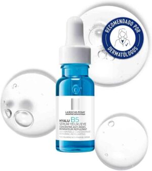 La Roche Posay Sérum de Ojos, Tratamiento Dermatológico Reparador y Rellenador, Apto para Pieles Sensibles, Fórmula con Ácido Hialurónico y