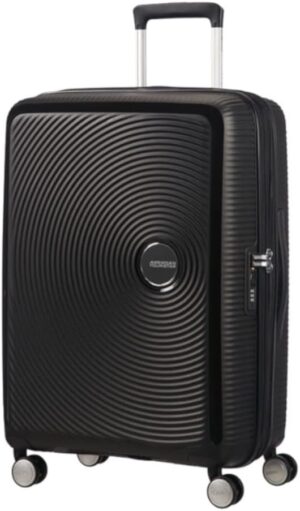 American Tourister Soundbox - Spinner M Expandible Maleta, 67 cm, 71.5/81 L, Negro (Bass Black)