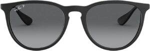Ray-Ban Gafas de sol para mujer, montura negra, lentes degradadas grises, 54 mm