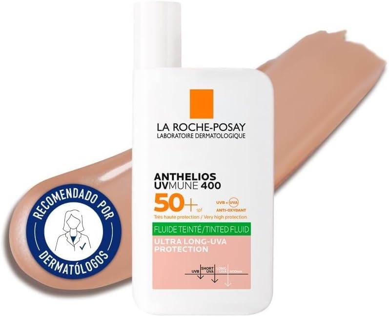 La Roche Posay - Protector Solar, SPF50+, Previene el Estrés Oxidativo, Resistente al Agua, Sudor y Arena, Fórmula con Mexoryl 400, Fluido I