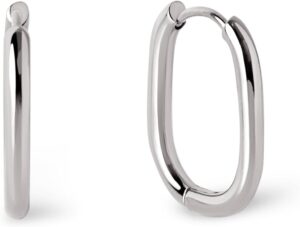 SINGULARU Pendientes Aro Bossa Acero Baño de Oro 18kt