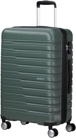 American Tourister Flashline - Spinner M, Maleta, 67 cm, 69/75 L, Verde (Bosque Oscuro)