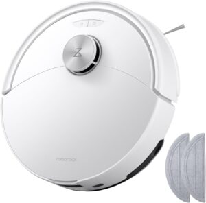 roborock Q10 S5 Set Robot Aspirador y Fregasuelos Succión de 10000 Pa | Robot Vacuum con Doble Sistema Antienredos, Navegación PreciSense LiDAR, Evitación de Obstáculos Reactive Tech, Blanco