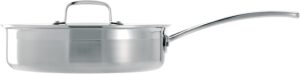 LE CREUSET 3-Ply Stainless Steel Sauté Pan with Lid - 24 cm, 96202124001000