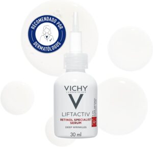 Vichy Sérum con Retinol, Tratamiento de Noche Antiedad, Piel Más Tersa y Joven, Corrige Arrugas, Mejora la Firmeza y Reduce las Líneas de Expresión, Liftactiv, 30 ml