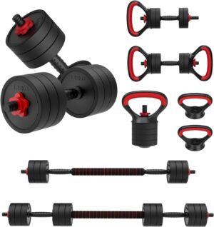 JOROTO Mancuernas Ajustables 4 en 1 - Kit 10-30kg