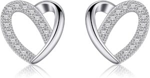 Pendientes Plata de Ley 925 Corazón 'Me gustas' para Mujer