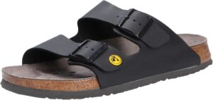 Birkenstock Arizona Birko-flor Esd - ARIZONA Birko-Flor - Zapato de trabajo antiestático, color azul, talla 36 - Plantilla normal Unisex adu