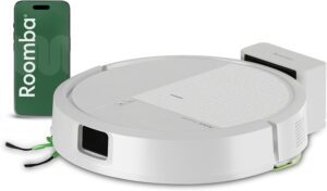 iRobot Roomba 115 Combo, Robot Aspirador y friegasuelos 2 en 1, Potencia de succión de 15000 Pascales, Cepillo Lateral Flexible, Mopa de fre