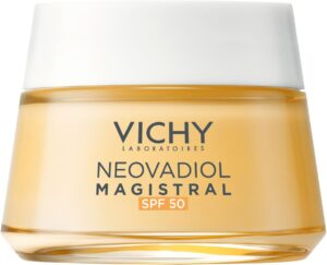 Vichy Crema, Reafirmante y Antimanchas, Combate el Envejecimiento y los Efectos de la Menopausia, Mejora la Firmeza, Fotoprotección Spf50, Neovadiol, 50 ml