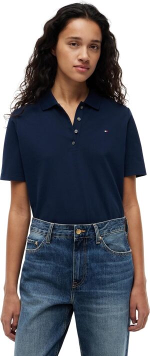 Tommy Hilfiger Polo de manga corta Mujer 1985 Pique Regular Fit