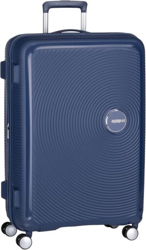 American Tourister Soundbox - Spinner L Expandible Maleta, 77 cm, 97/110 L, Azul (Midnight Navy)