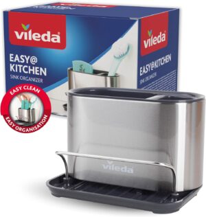 Vileda Organizador de Fregadero Acero Inoxidable
