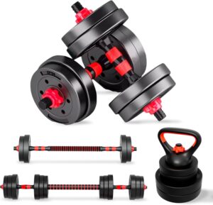 JUPPLIES - Set de mancuernas ajustables 2 en 1