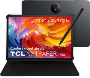 TCL NXTPAPER 11 Plus Tablet Android | Incluye Funda Flip + T-Pen | Pantalla 11,5" 2,2K 120Hz NXTPAPER 4.0 | Pr