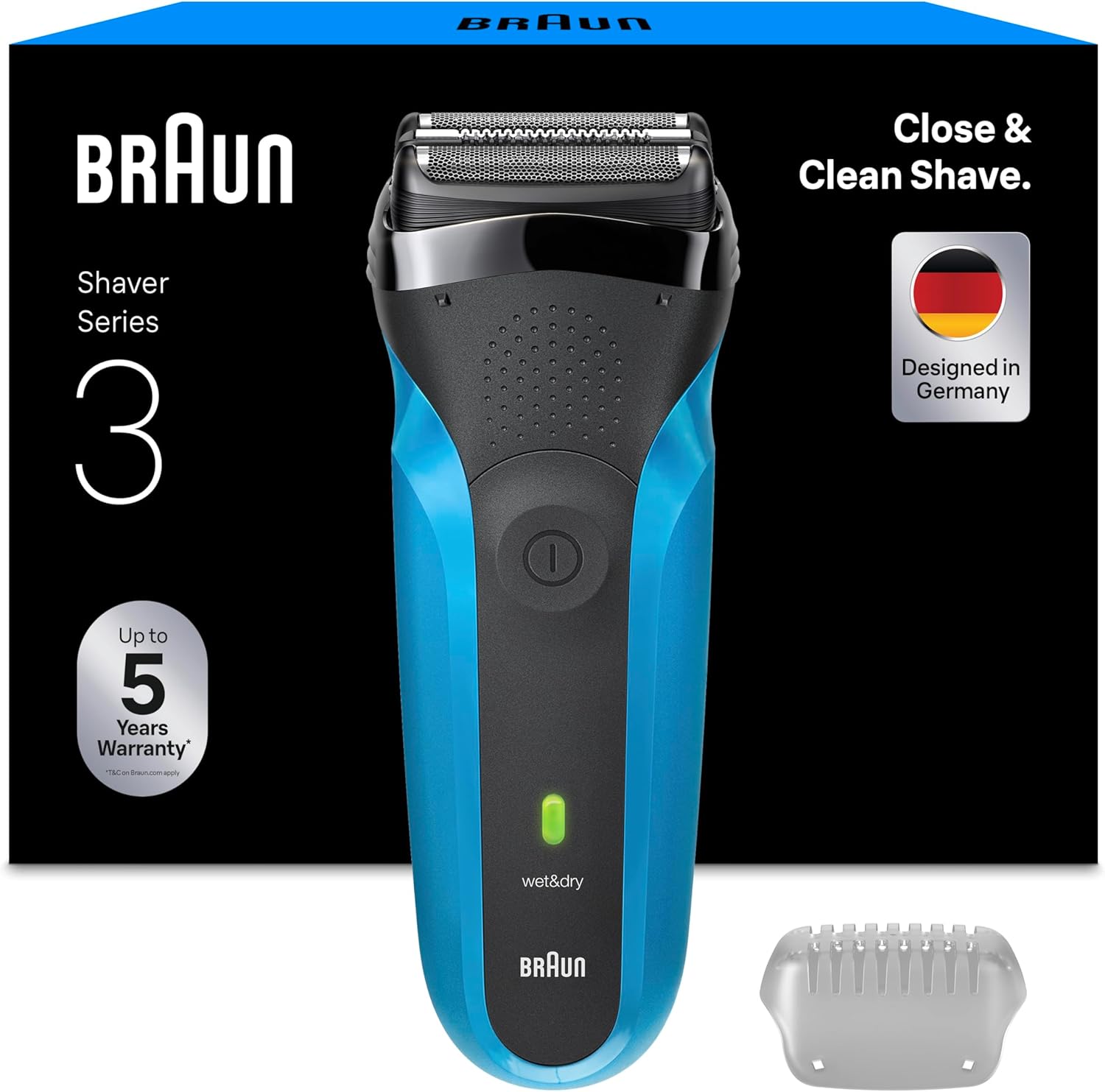 Braun Series 3 Afeitadora Eléctrica Hombre, 310S, Azul