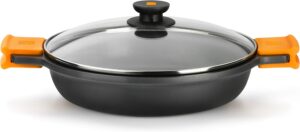 Cacerola BRA Efficient con tapa de cristal y asas de silicona