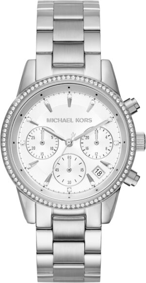 Michael Kors Reloj Bryant para Mujer, 37mm Movimiento cronógrafo de Cuarzo con Correa de Acero Inoxidable
