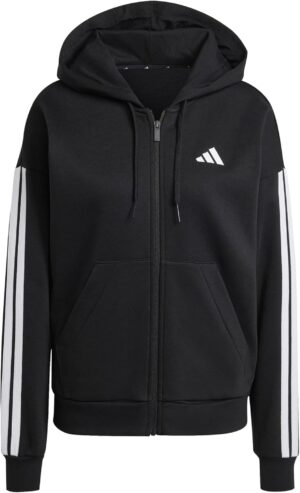 adidas Essentials 3-Stripes Full-Zip Fleece Hoodie, Mujer