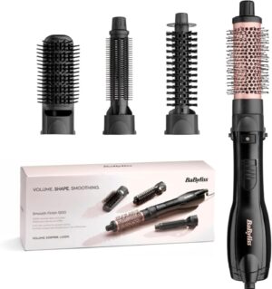 BaByliss Smooth Finish 1200 - Cepillo de aire caliente 4 en 1