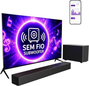 ULTIMEA Barra de Sonido 2.1 con Subwoofer Inalámbrico, Control por App, VoiceMX y BassMX, 240W Potencia Máxima
