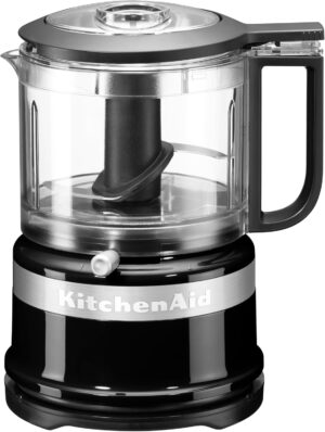 KitchenAid Mini Procesador de Alimentos 830ML, Picadora Eléctrica Compacta 2 Velocidades y Pulso, Ligera y Fácil de Limpiar, Onyx Black