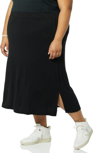 Amazon Essentials Falda Midi de Punto Mujer