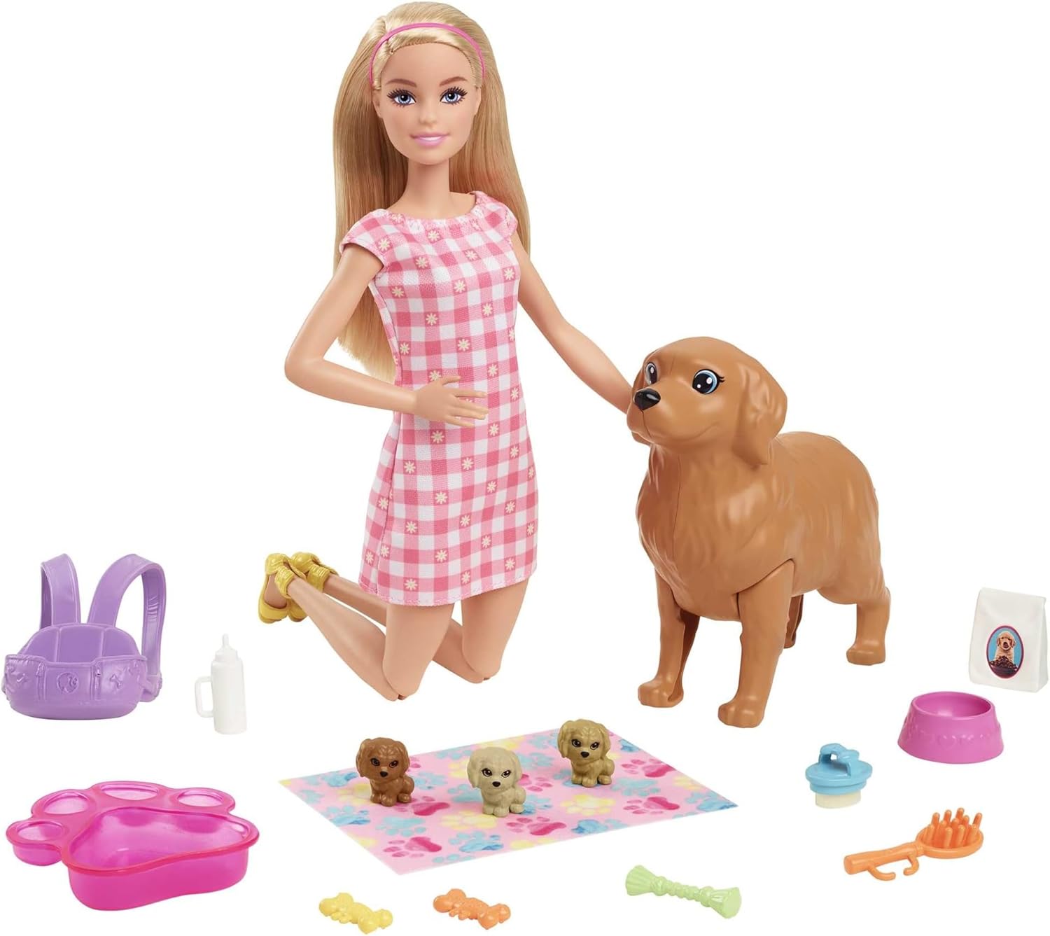 71uSLQjzJWL._AC_SL1500_.jpg Barbie Perritos Recién Nacidos Muñeca con Accesorios