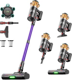 Aspiradora sin Cable 55KPa/650W/70Min Alfombras/Pelos Mascotas/Suelos Duros