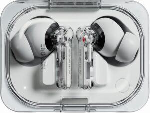 Nothing Ear (a) Auriculares inalambricos Bluetooth con Integración de ChatGPT, Cancelación de Ruido Activa, Algoritmo de Mejora de Graves y