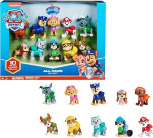Paw Patrol Pack 10 Figuras Coleccionables 10º Aniversario