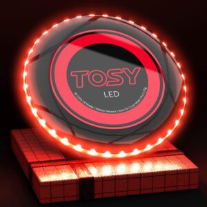TOSY Flying Disc - 36 Leds, Brillante, Modos Inteligentes, iluminación automática, Recargable, Regalo de Pascu