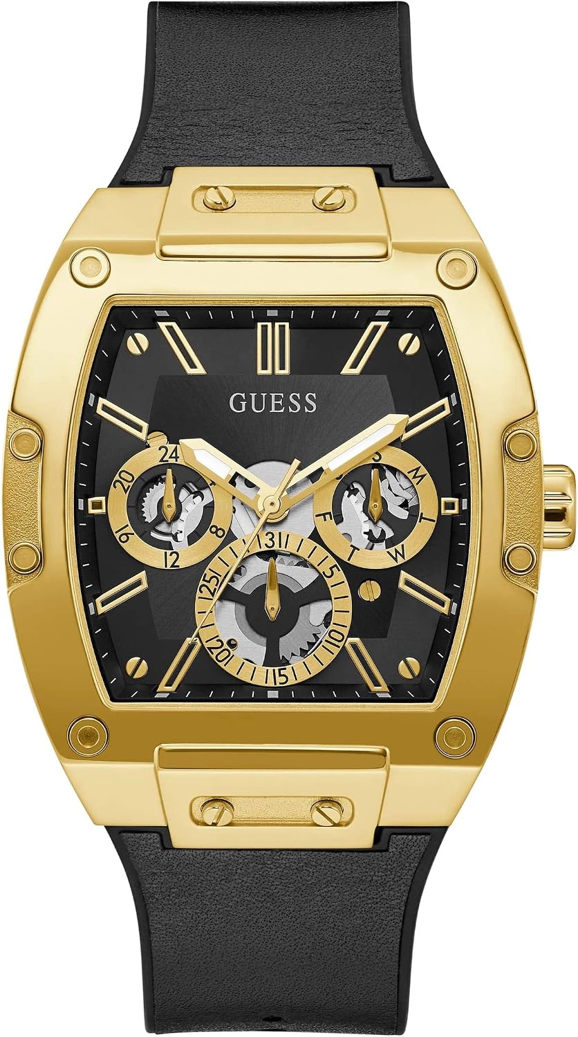 Guess Reloj Multifunción Hombre Negro y Dorado
