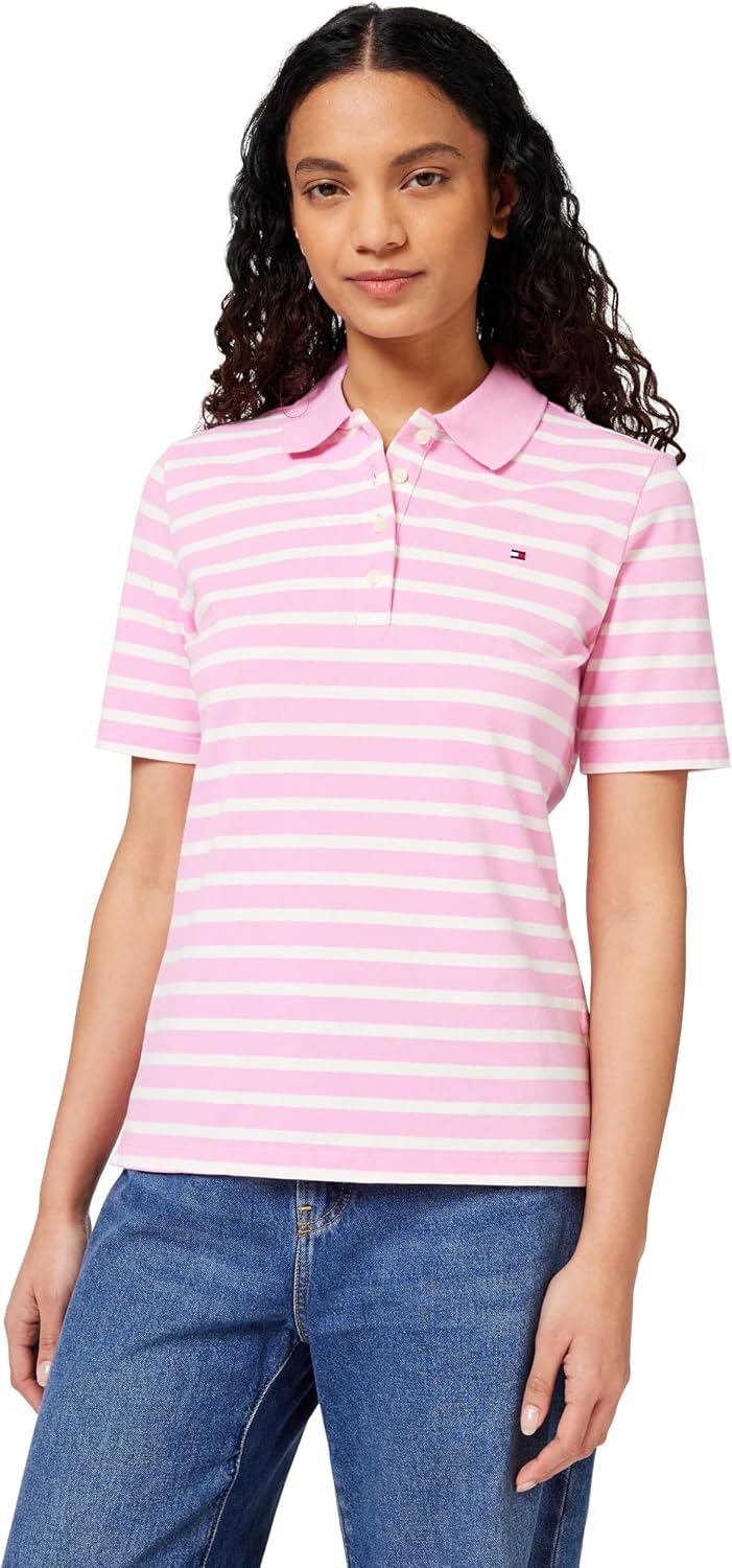 Tommy Hilfiger Polo de Manga Corta para Mujer Regular Fit