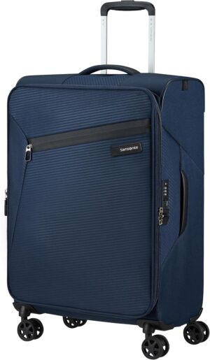 Samsonite Litebeam - Spinner M, maleta expandible, 66 cm, 67/73 L, azul (Midnight Blue)