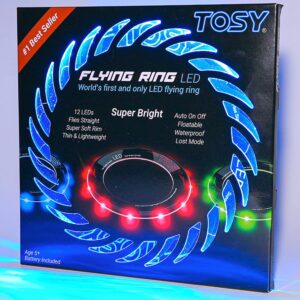 TOSY Flying Ring - 12 Monocolor Leds, superbrillante, Modo perdido, Encendido automático, Regalo de Pascua par