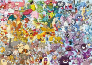 Ravensburger - Puzzle 1000 Piezas Pokémon Challenge, Adultos 14+ 70x50 cm | Puzzle 1000 piezas, formato 70x50