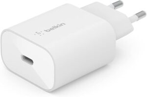 Belkin Boost Charge cargador de pared de 25 W con PPS, cargador USB C, USB-C Power Delivery, carga